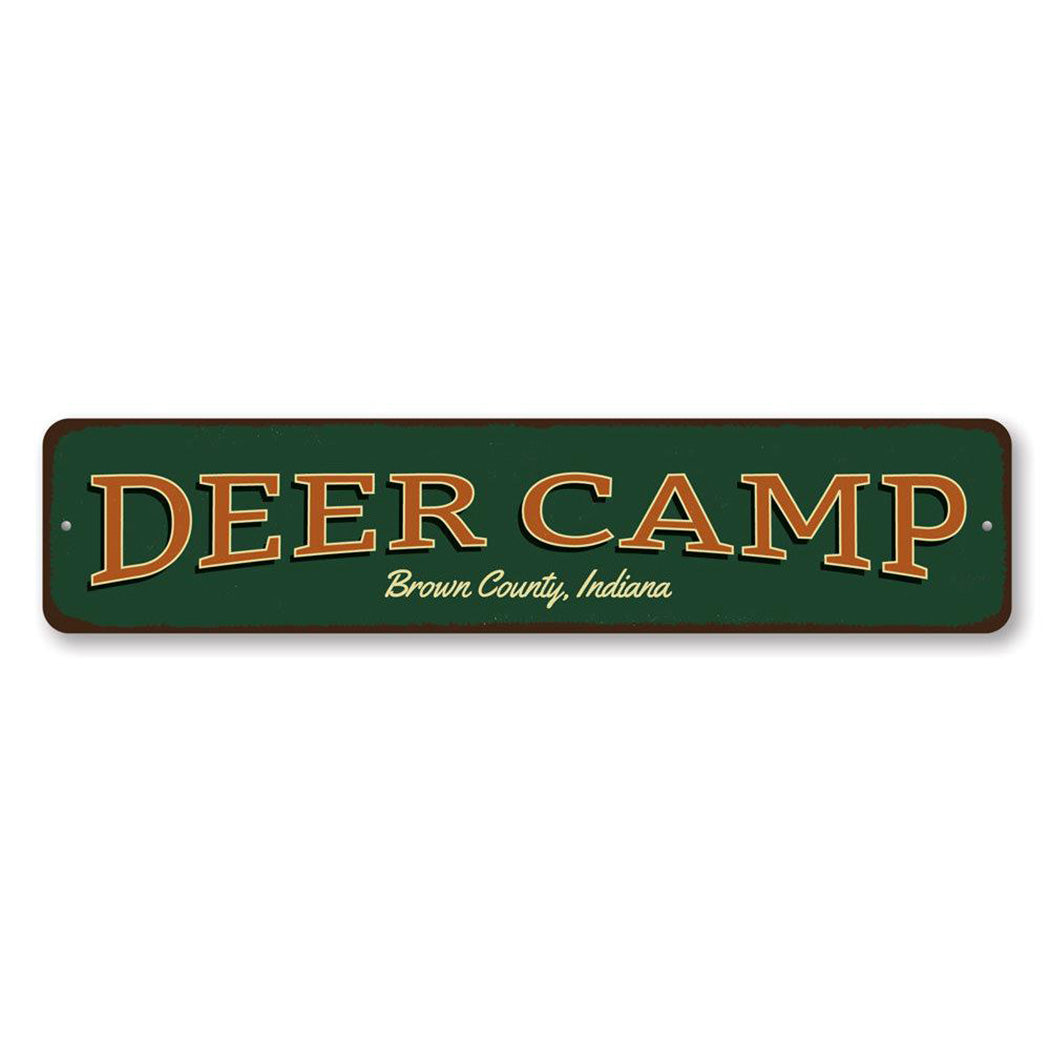Deer Camp Metal Sign