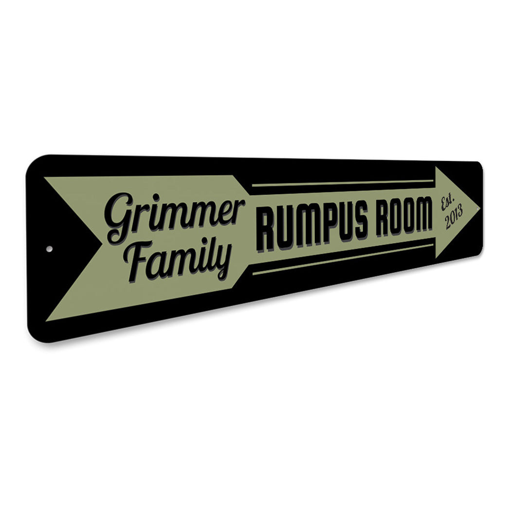 Rumpus Room Arrow Sign