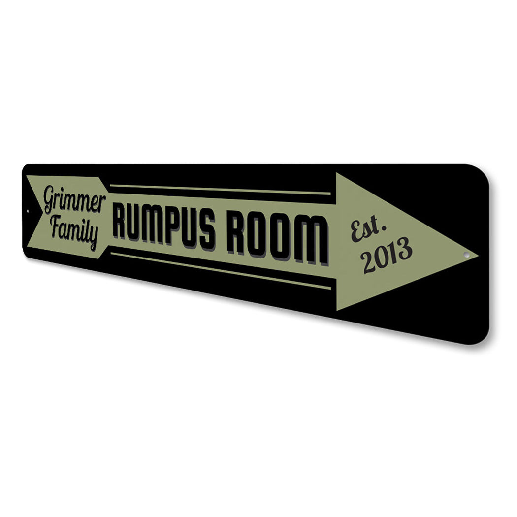 Rumpus Room Arrow Sign
