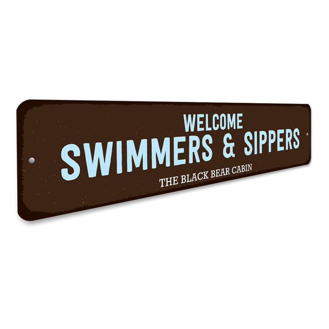 Welcome Swimmers & Sippers Sign