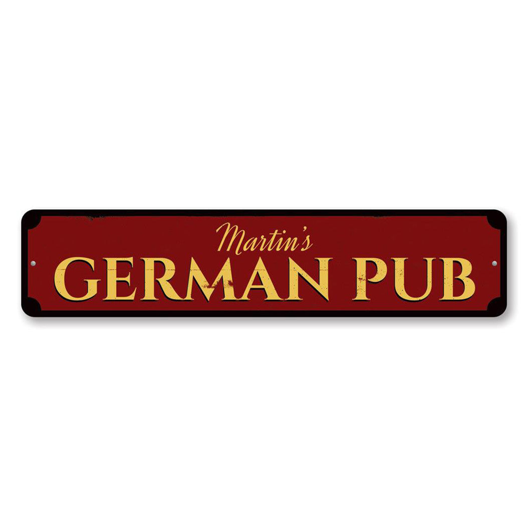 German Pub Metal Sign