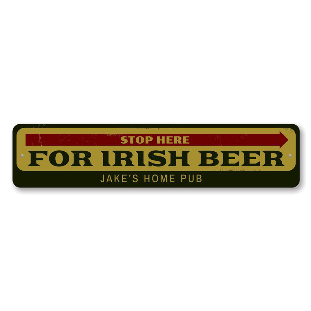 Irish Beer Metal Sign