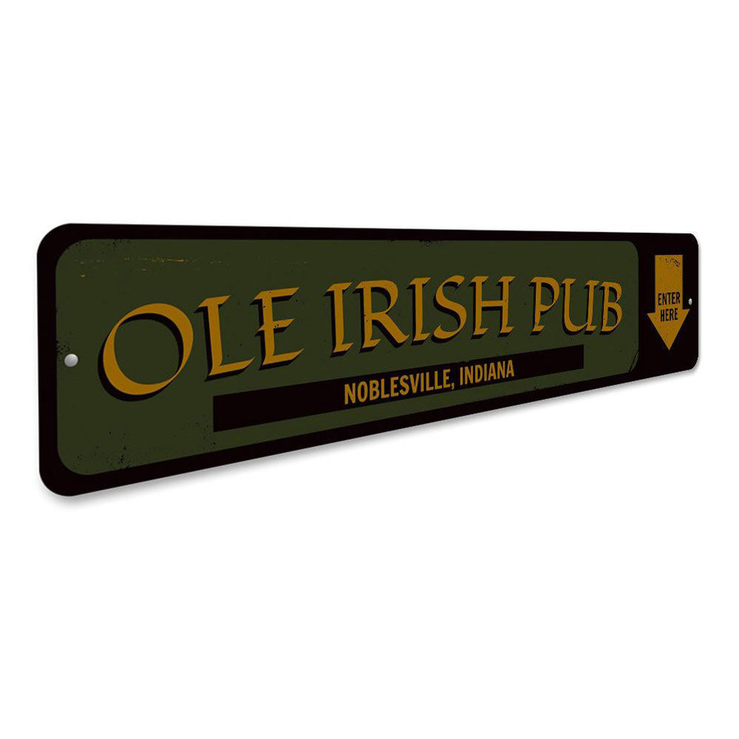 Ole Irish Pub Entrance Sign