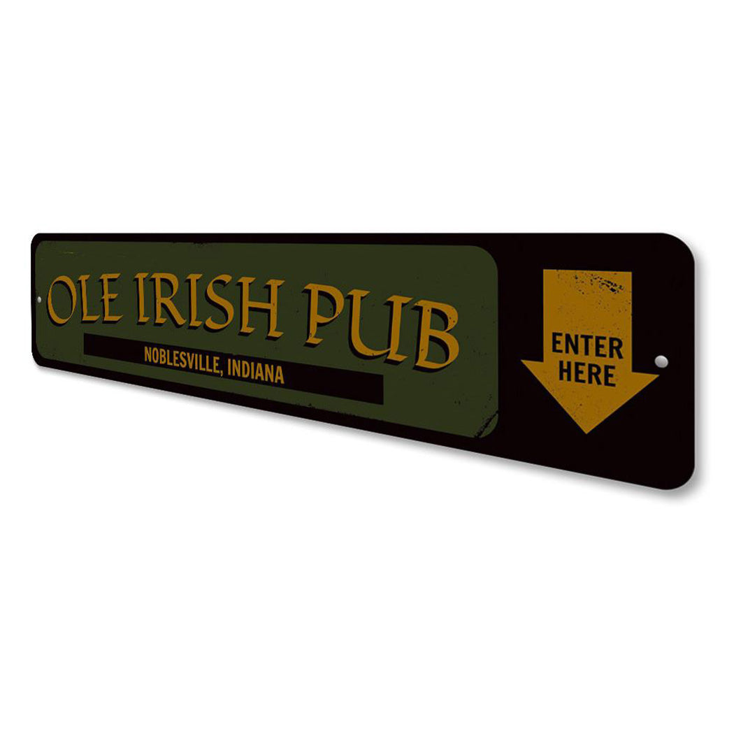 Ole Irish Pub Entrance Sign