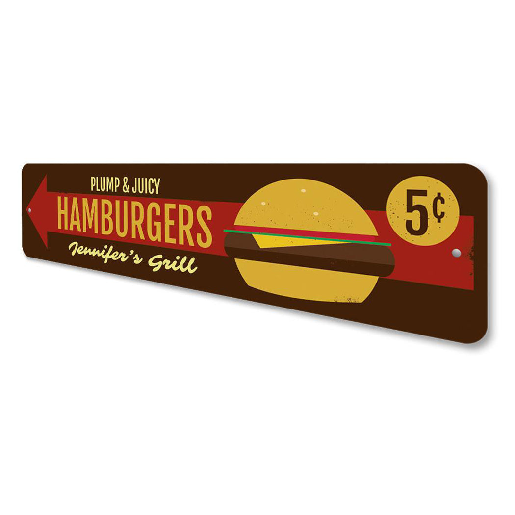 Juicy Hamburgers Sign