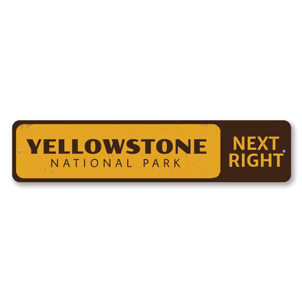 National Park Next Right Metal Sign