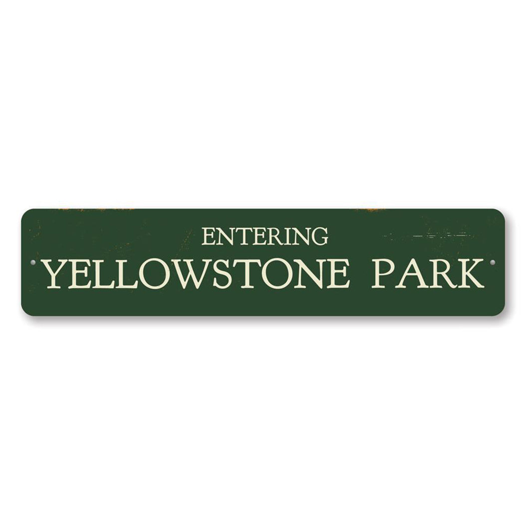 Entering Park Metal Sign