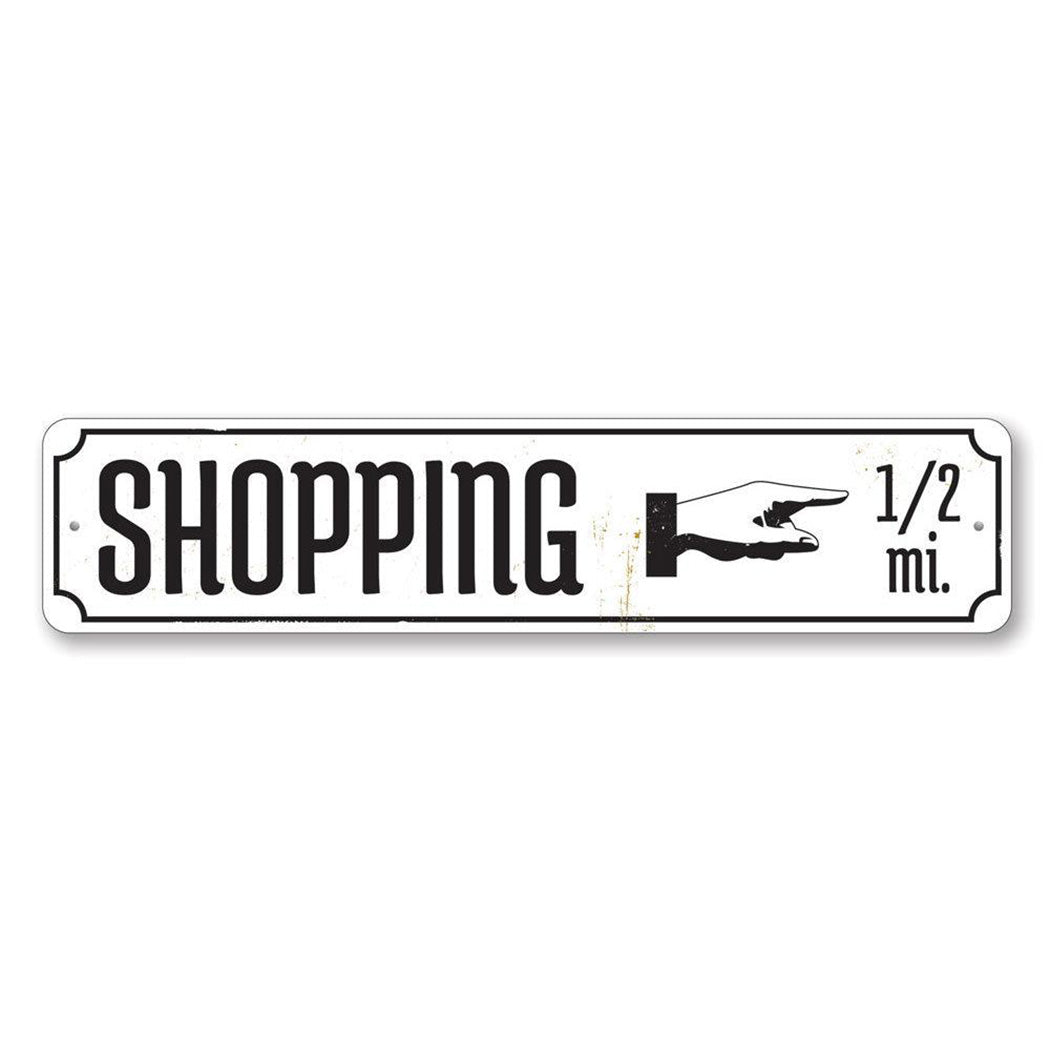 Shopping Metal Sign