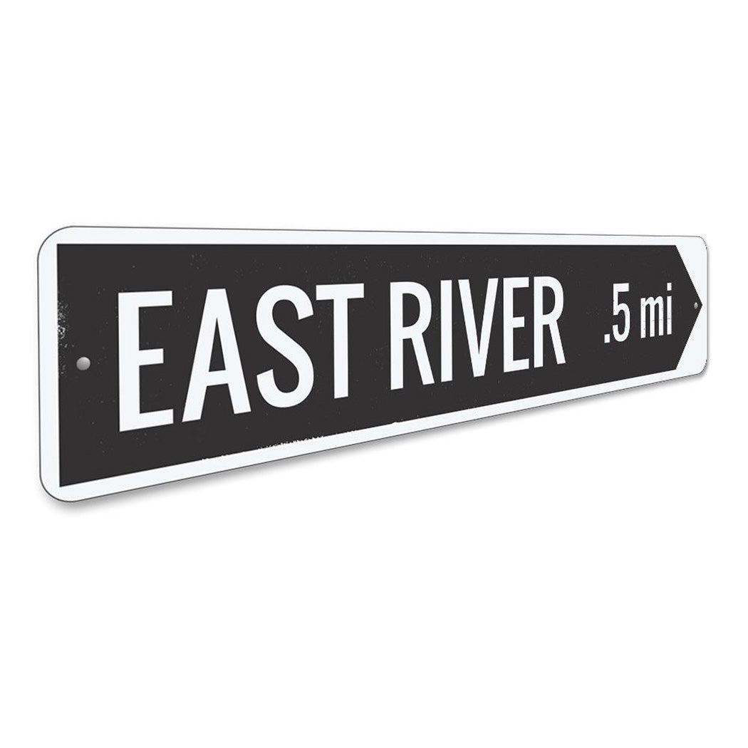 River Arrow Sign