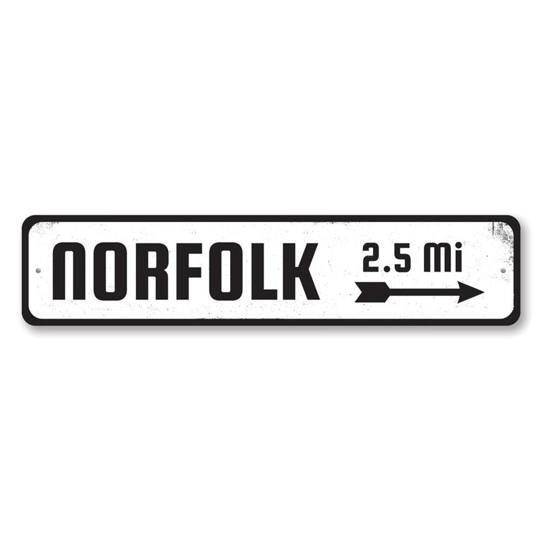 Location Arrow Metal Sign