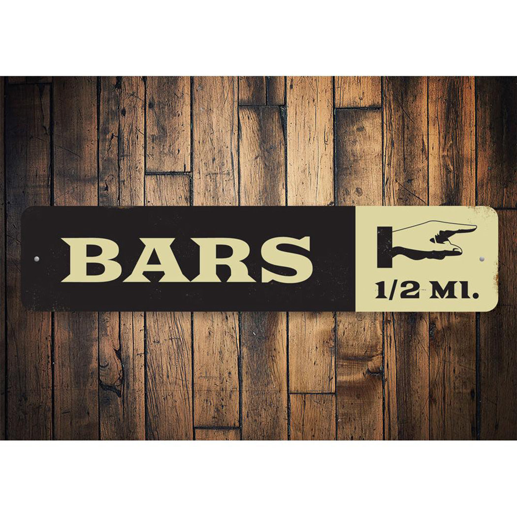 Bar Mileage Sign