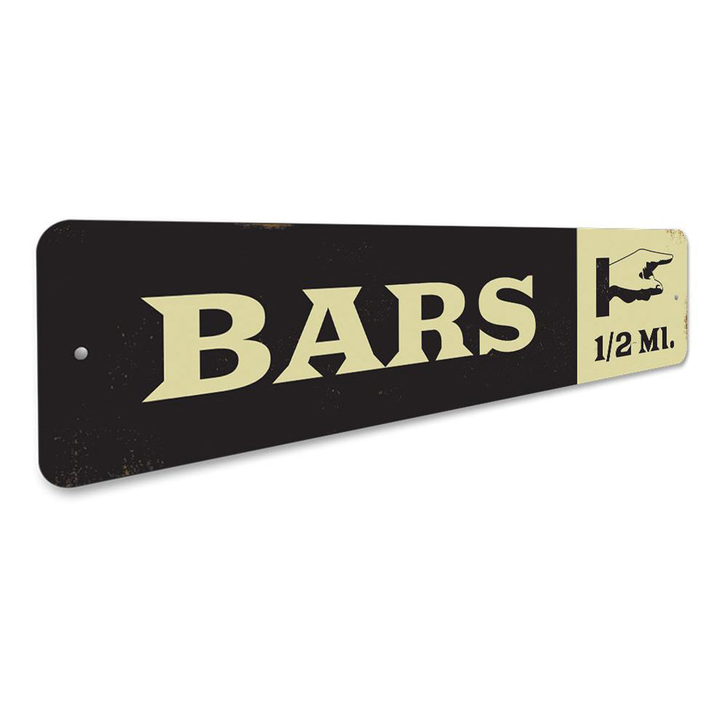 Bar Mileage Sign
