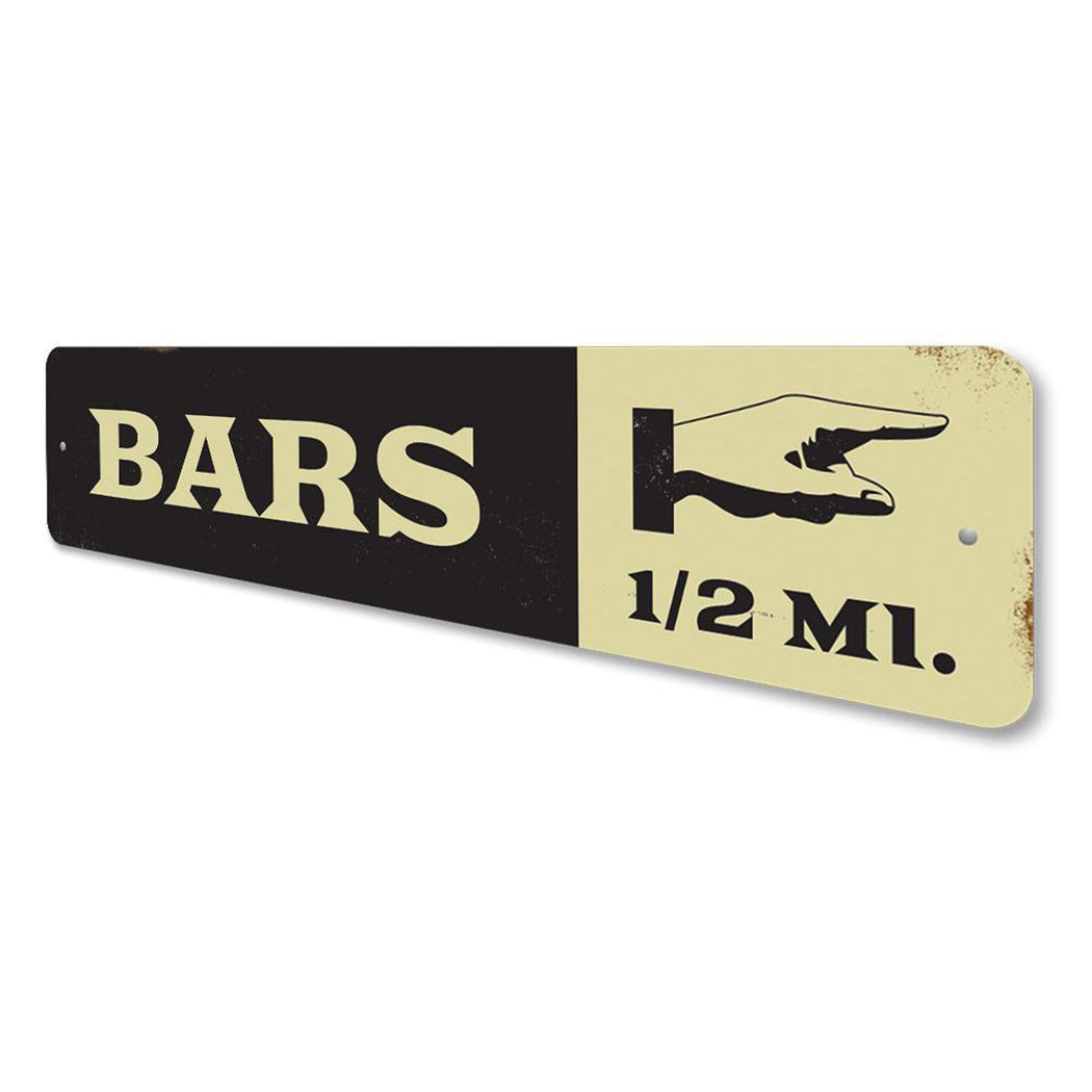 Bar Mileage Sign