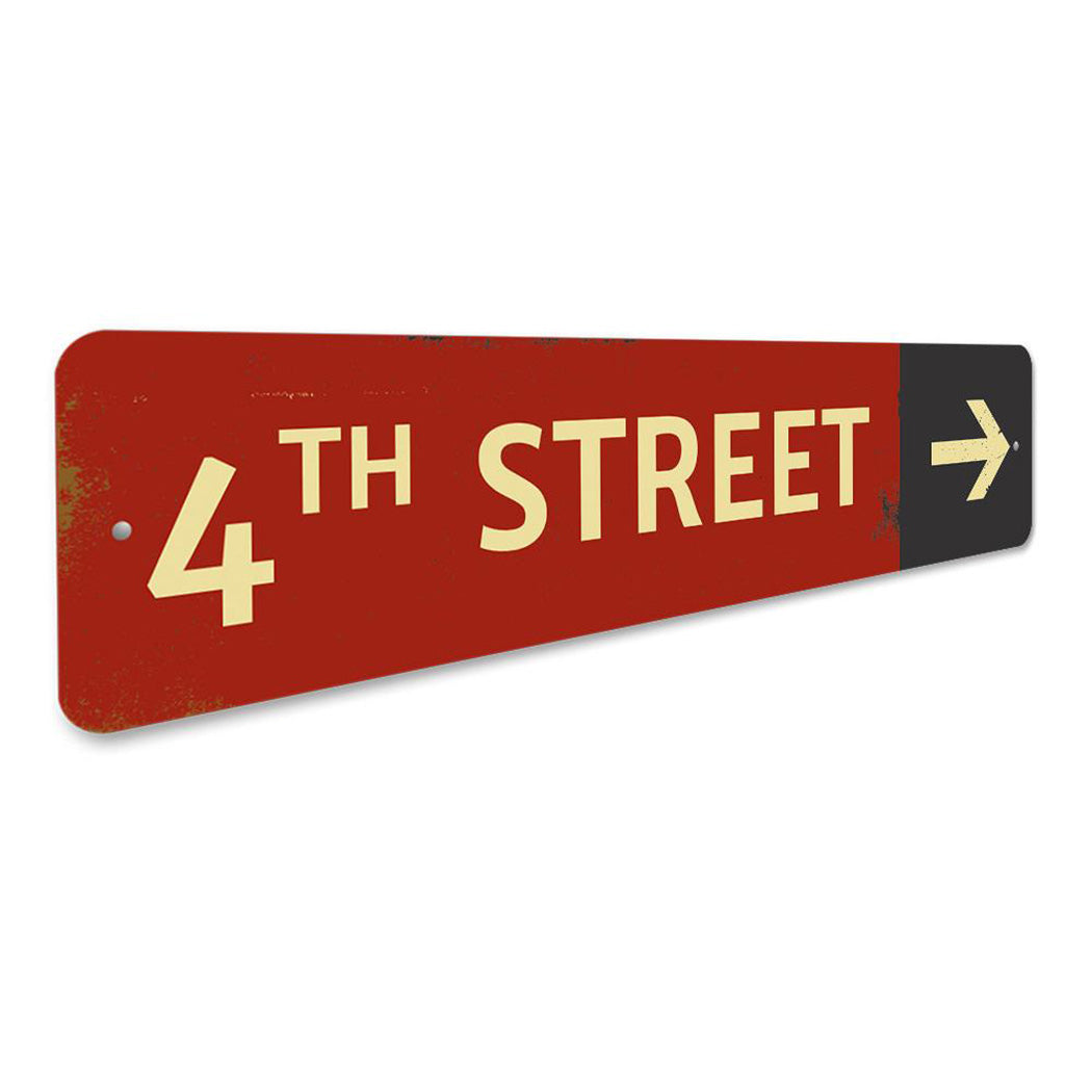 Street Name Directional Arrow Sign