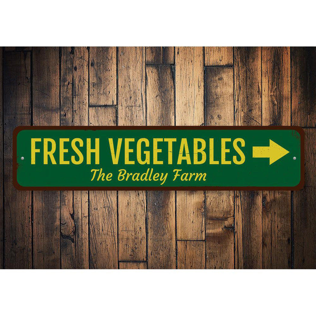Fresh Vegetables Sign