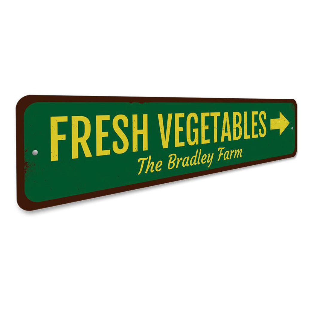 Fresh Vegetables Sign