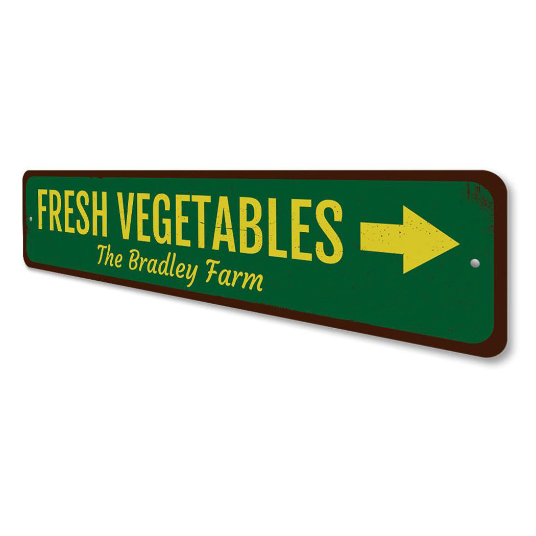 Fresh Vegetables Sign