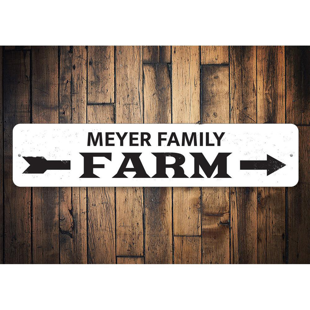Family Name Farm Arrow Sign