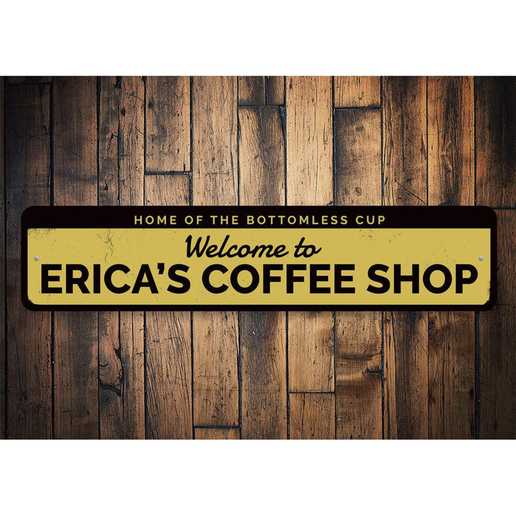 Coffee Shop Welcome Sign