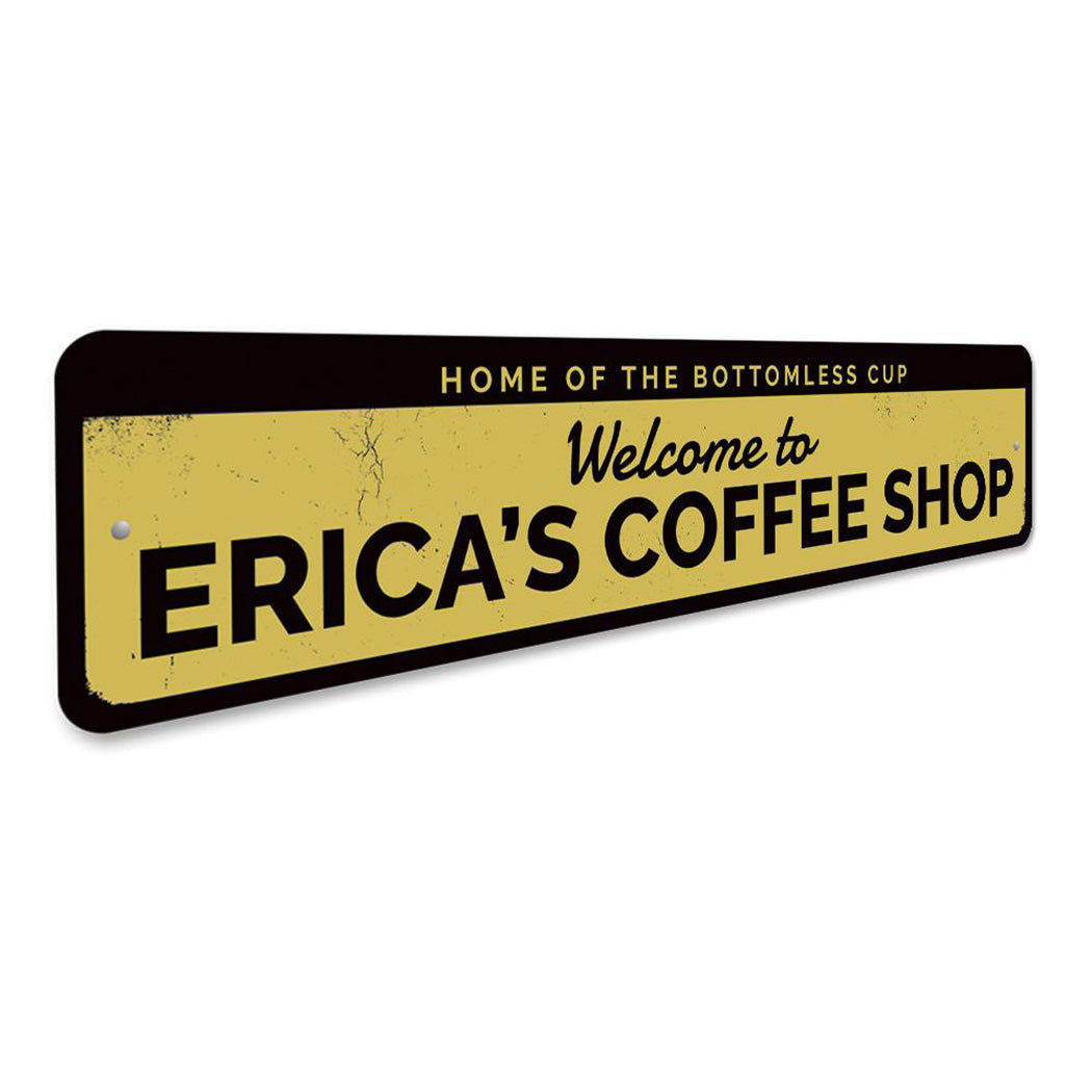 Coffee Shop Welcome Sign