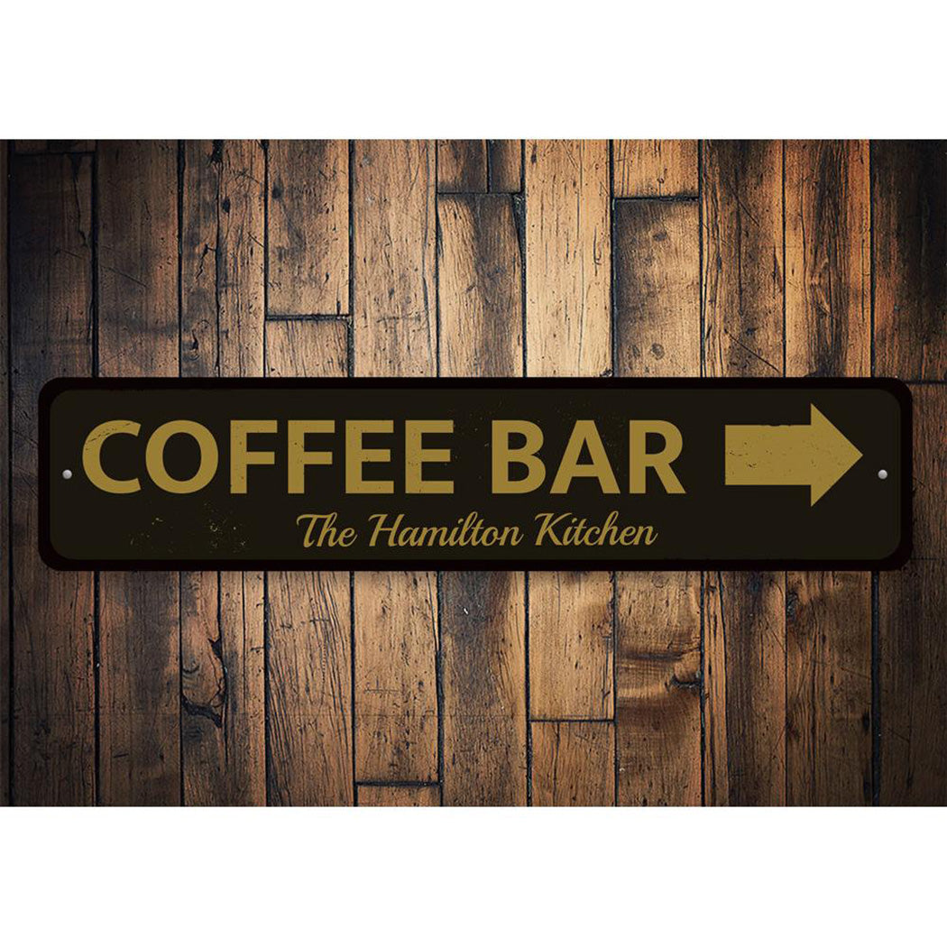 Coffee Bar Arrow Sign
