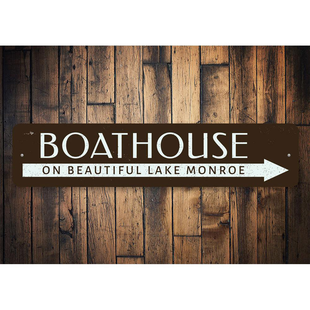Boat House Lake Sign