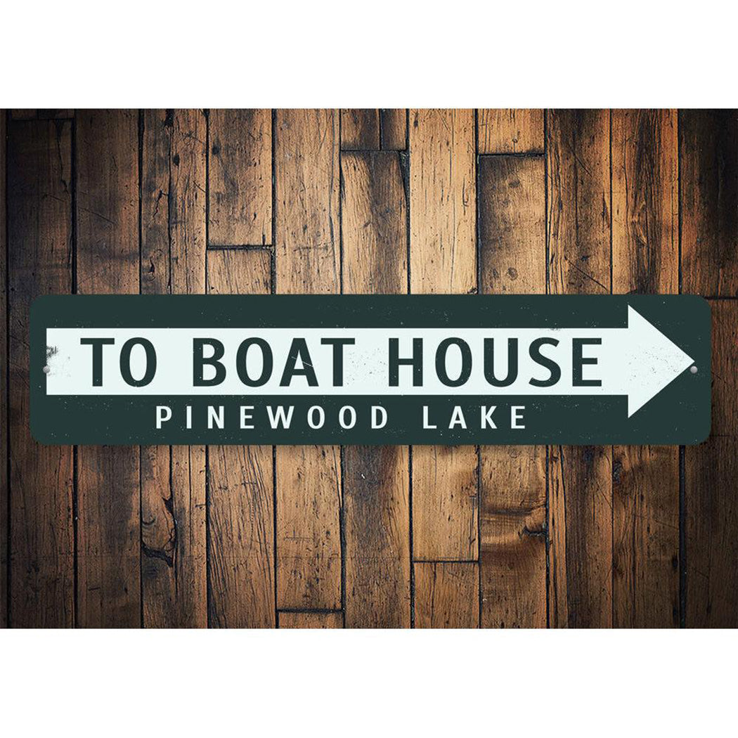 To Boat House Arrow Sign