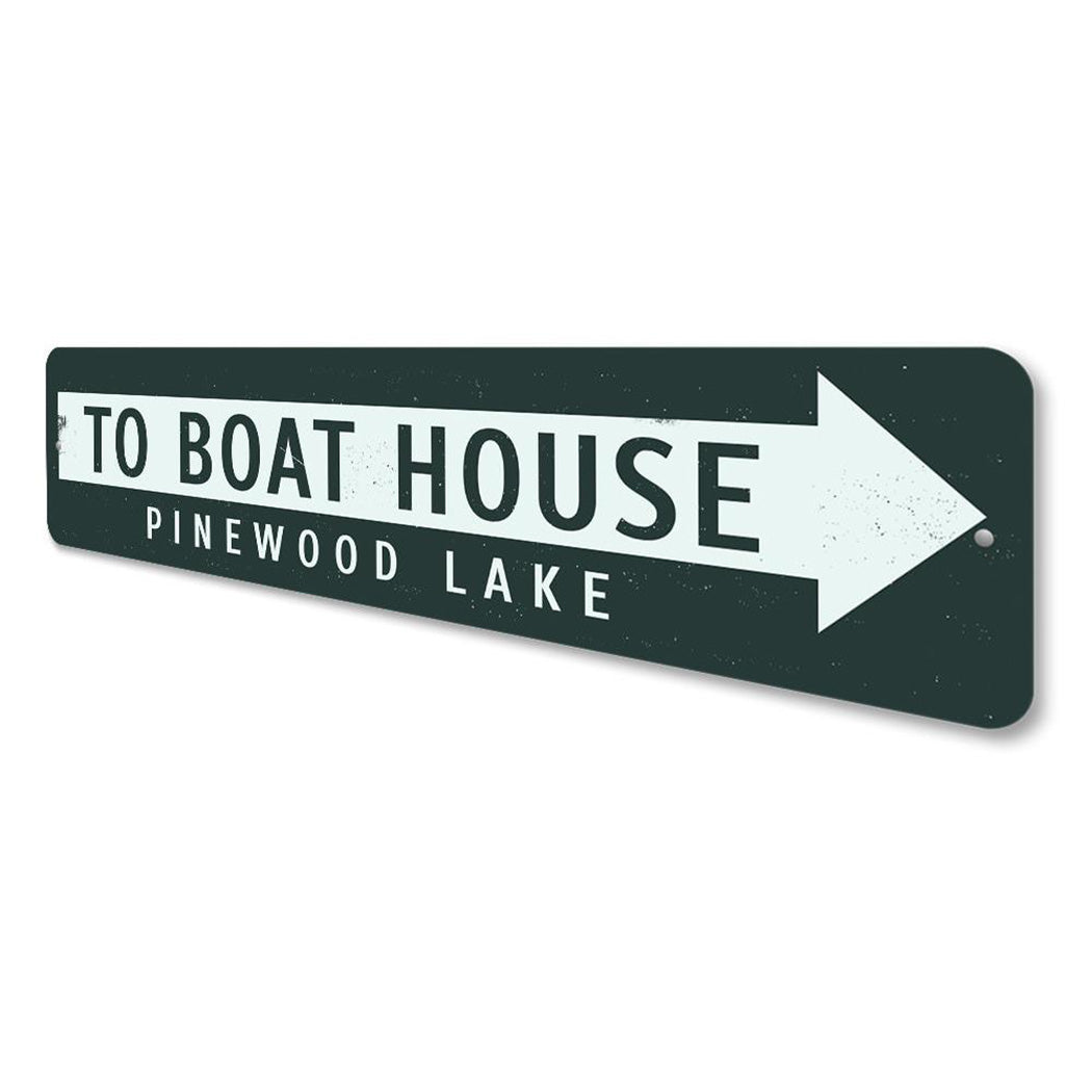 To Boat House Arrow Sign
