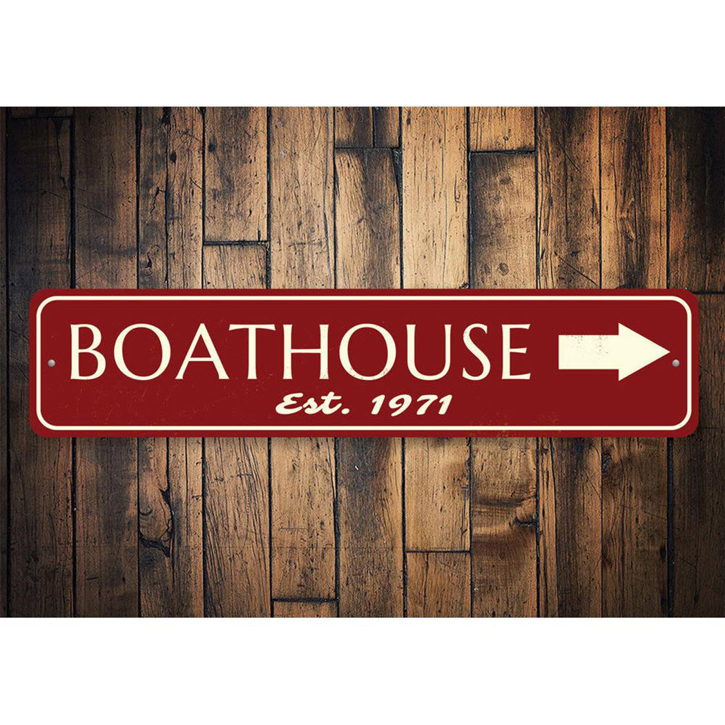 Est Date Boat House Sign