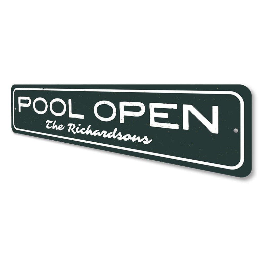 Pool Open Sign