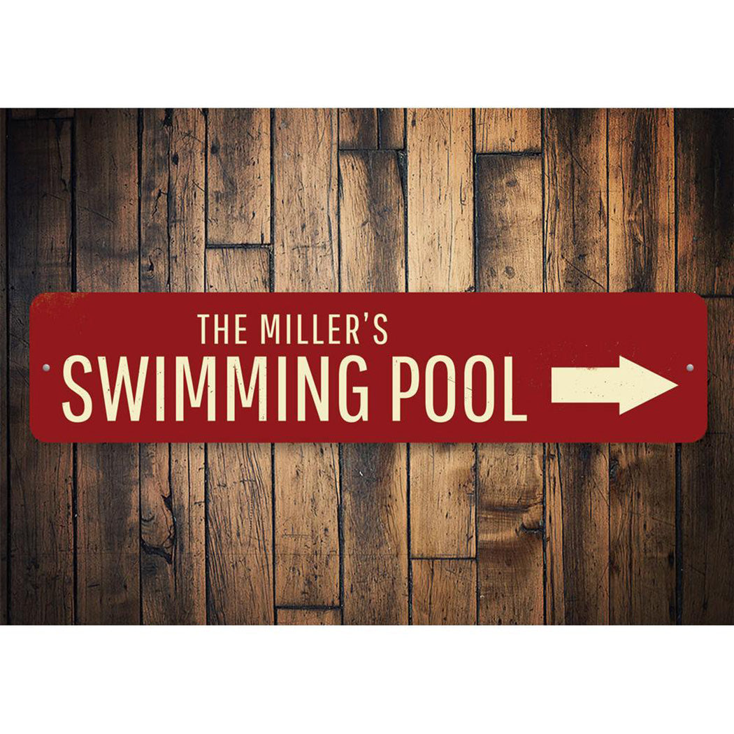 Swimming Pool Arrow Sign