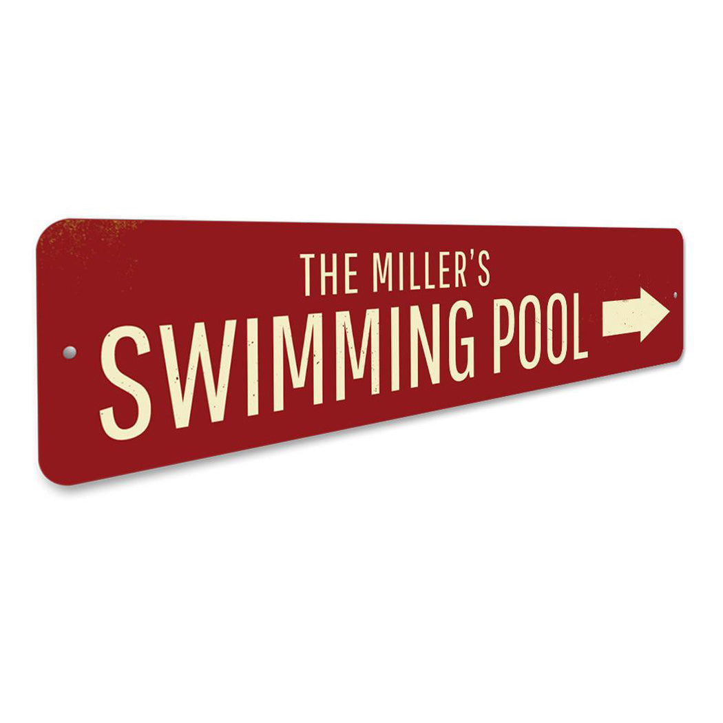 Swimming Pool Arrow Sign