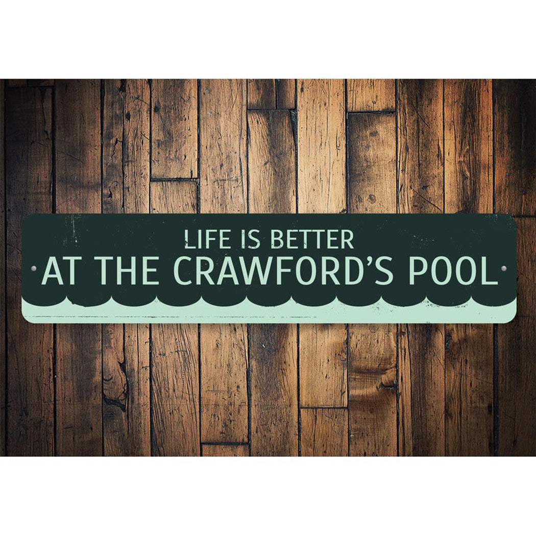 Life is Better at the Pool Sign