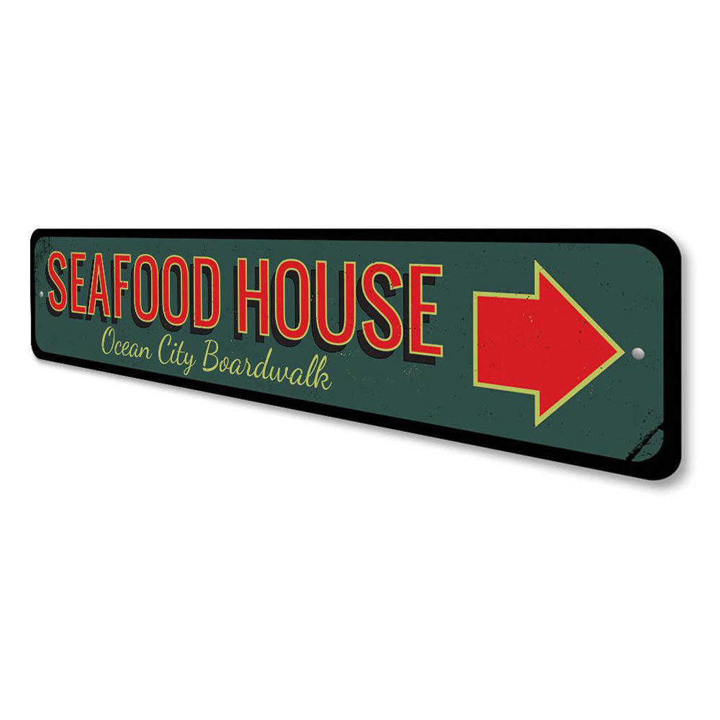 Seafood House Arrow Sign