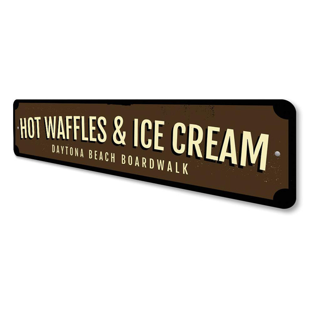 Hot Waffles & Ice Cream Sign