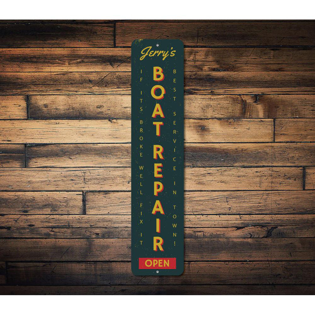 Boat Repair Vertical Sign