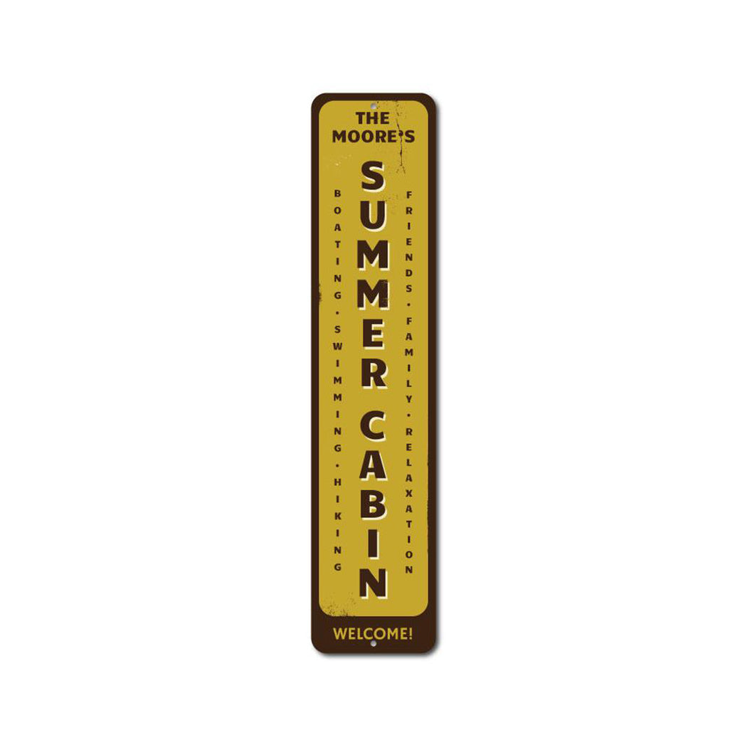 Summer Cabin Metal Sign
