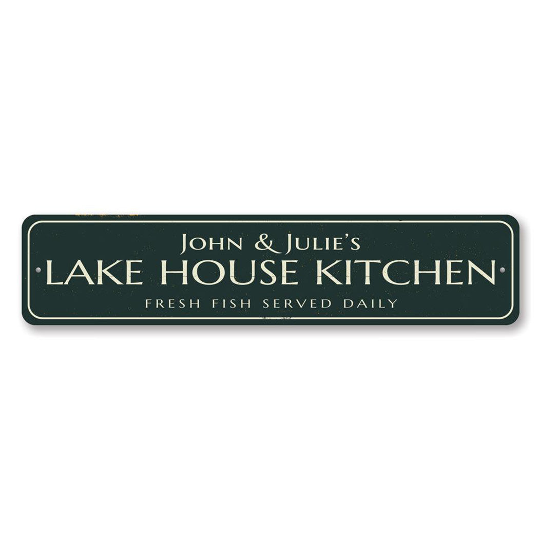 Lake House Kitchen Metal Sign