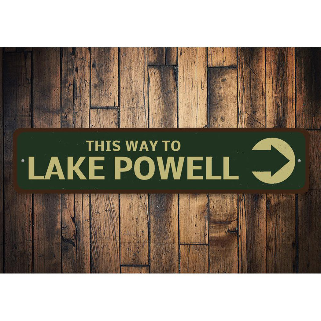 This Way To Lake Sign