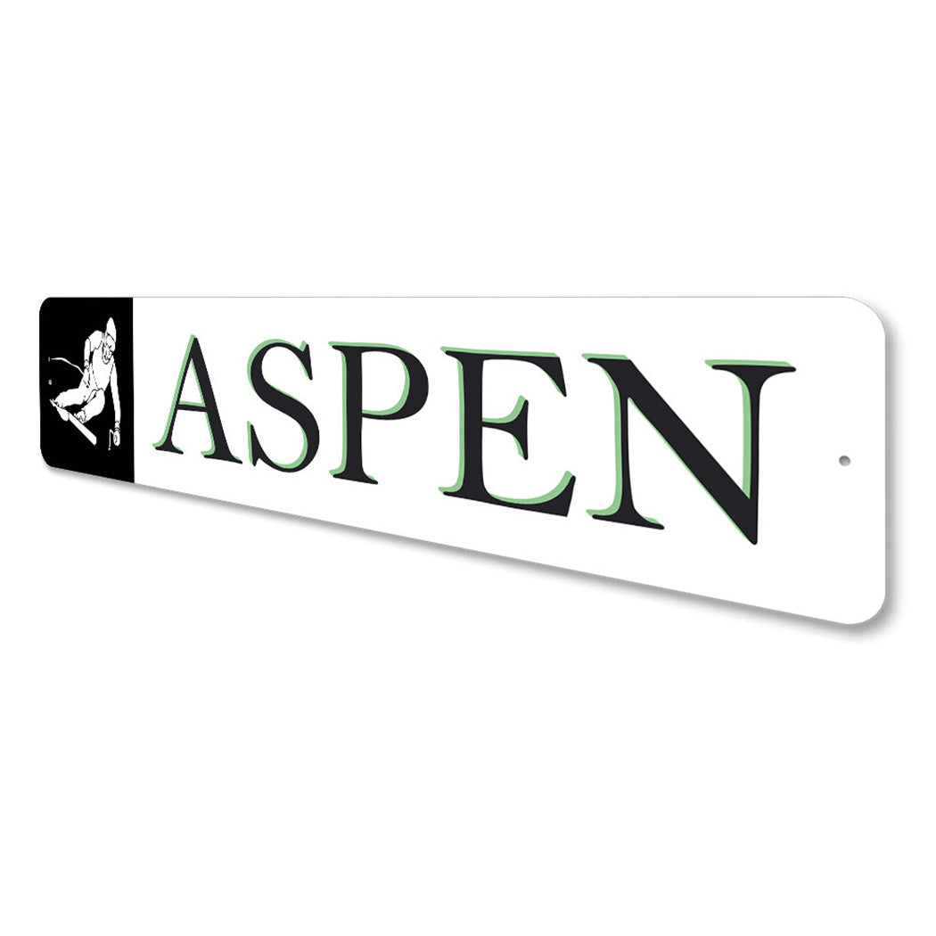 Aspen Skier Sign