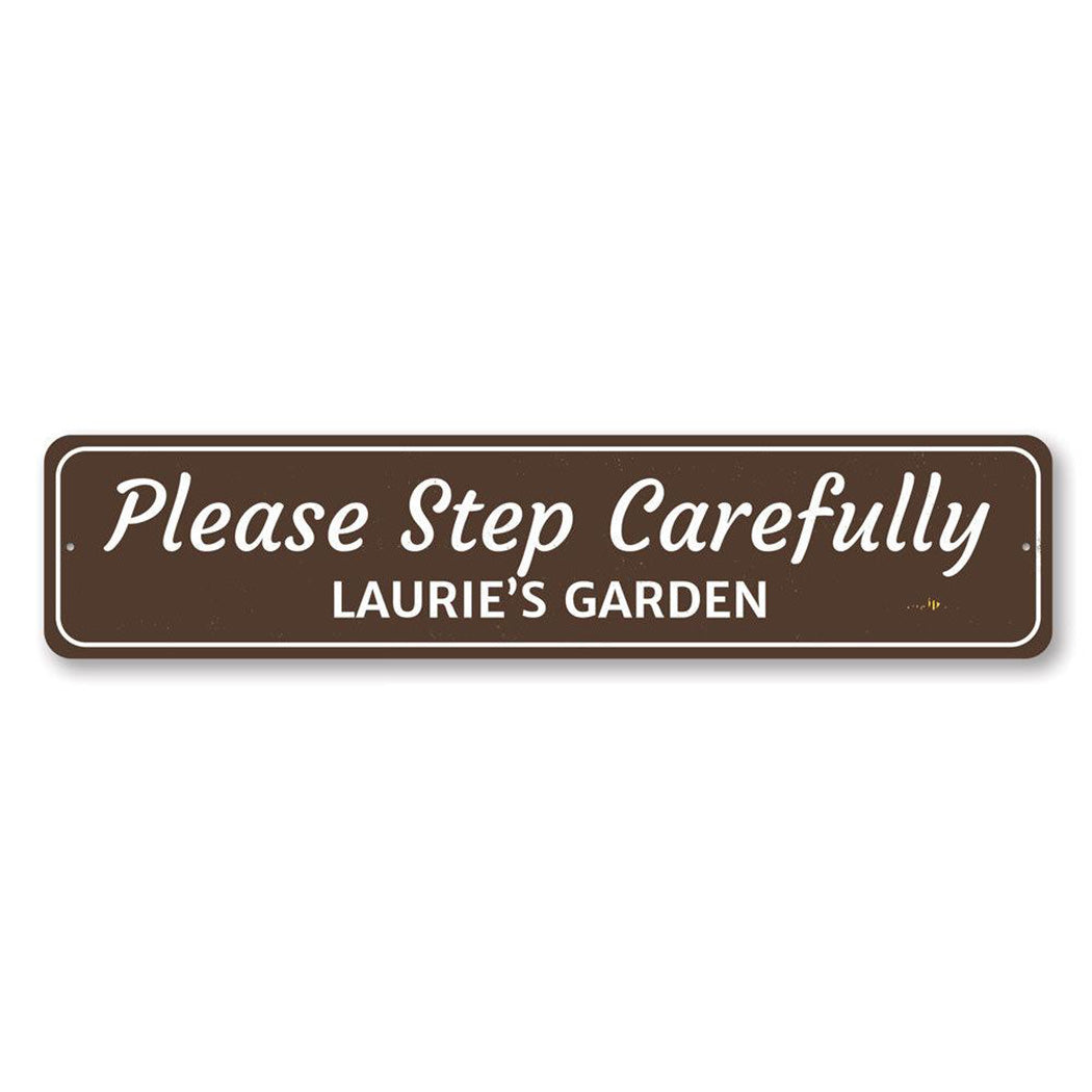 Garden Warning Metal Sign