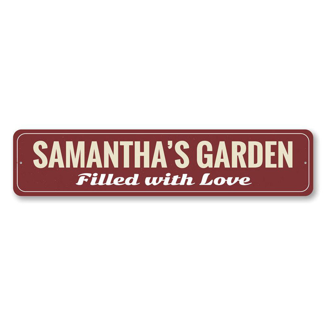 Love Garden Metal Sign