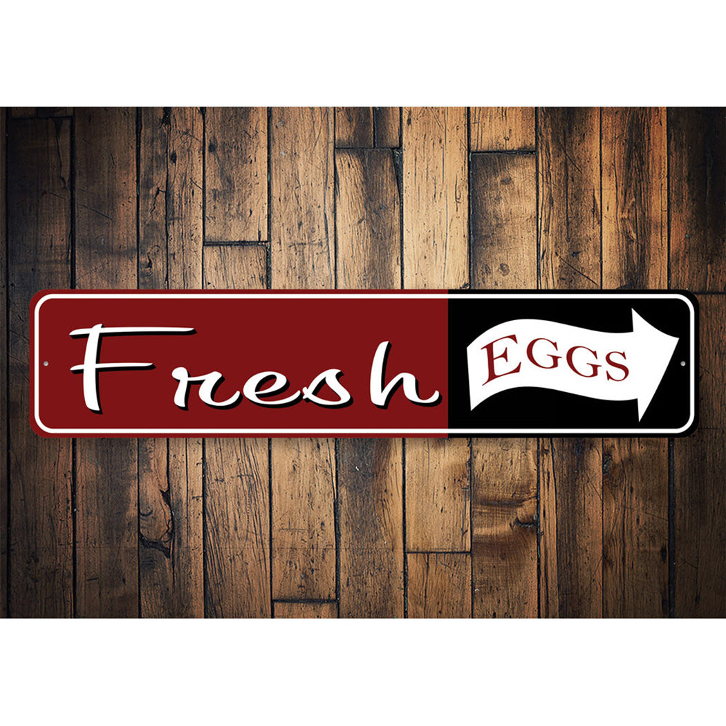 Fresh Eggs Arrow Sign