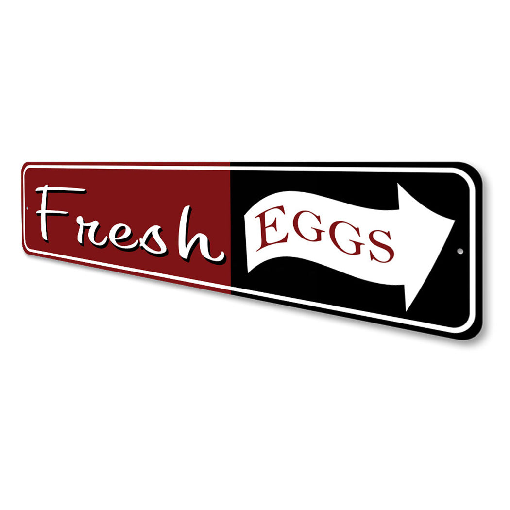 Fresh Eggs Arrow Sign