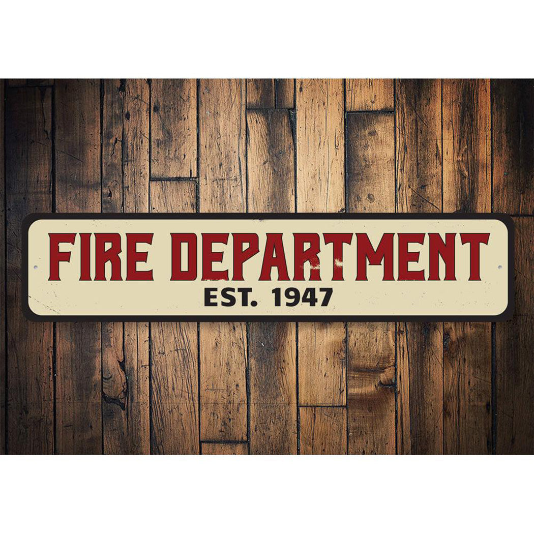 Fire Department Est Date Sign