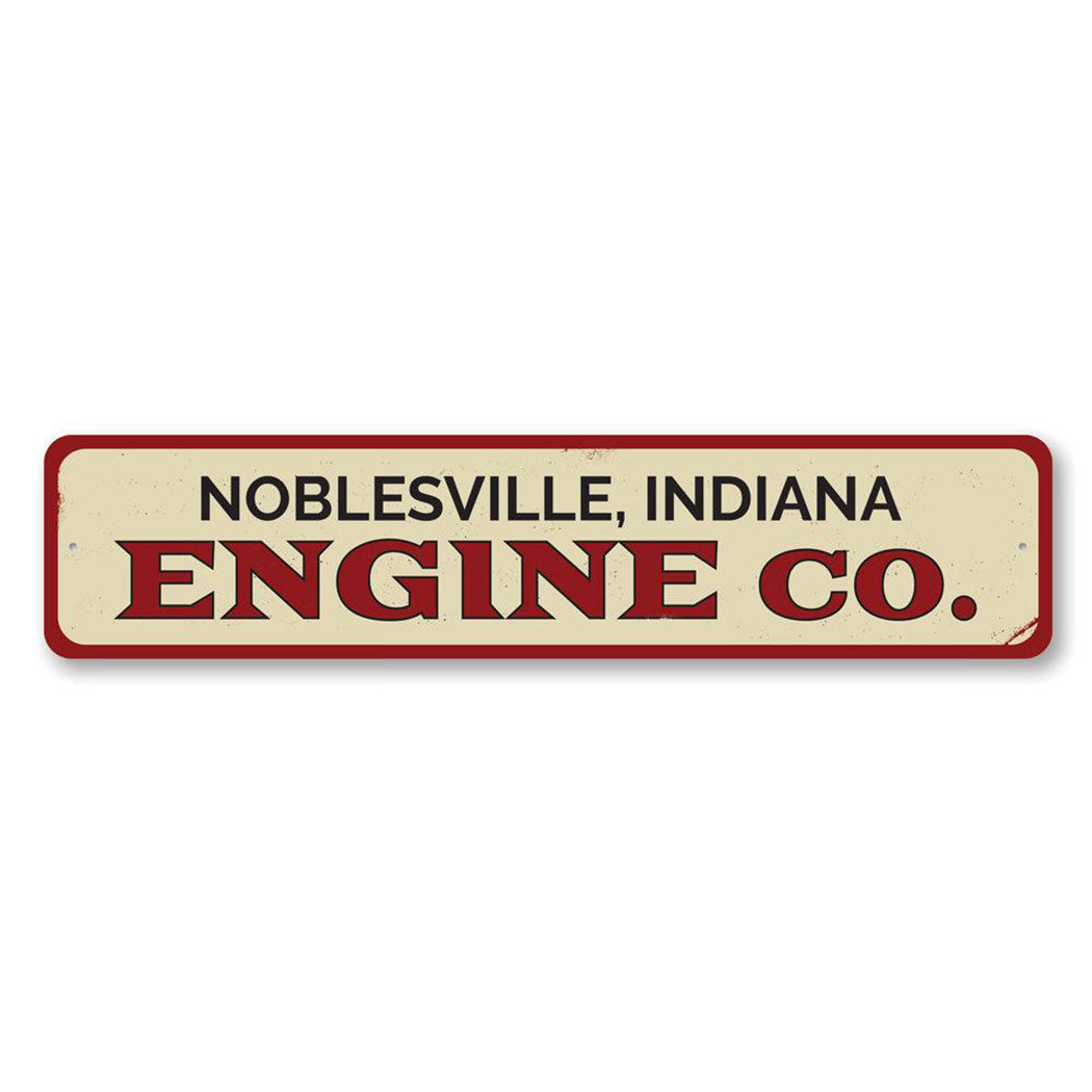 Engine Company Metal Sign