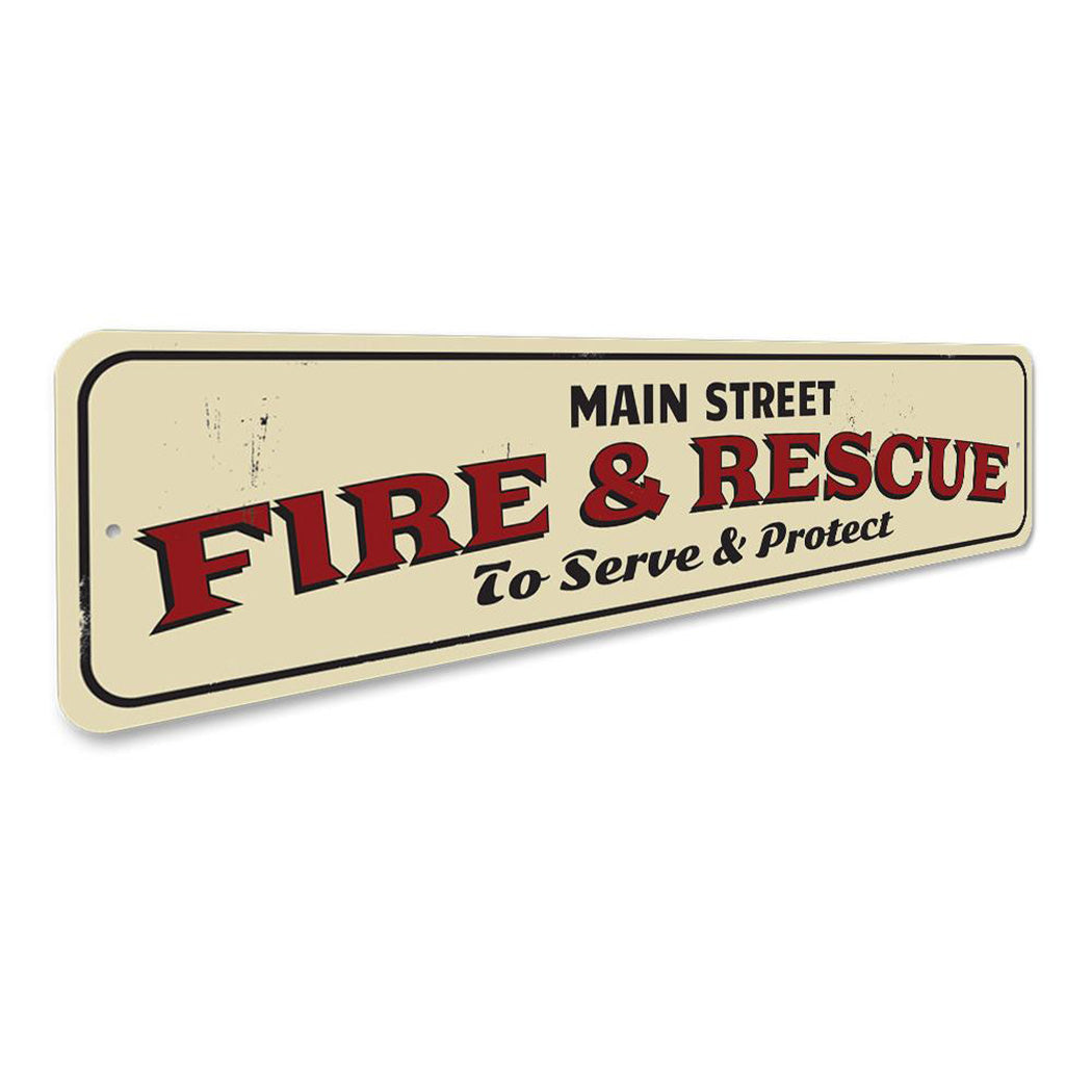 Fire & Rescue Street Name Sign