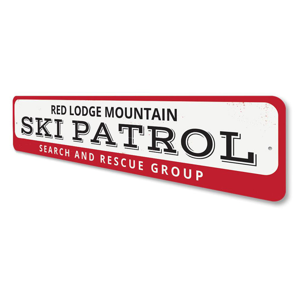 Ski Patrol Mountain Sign