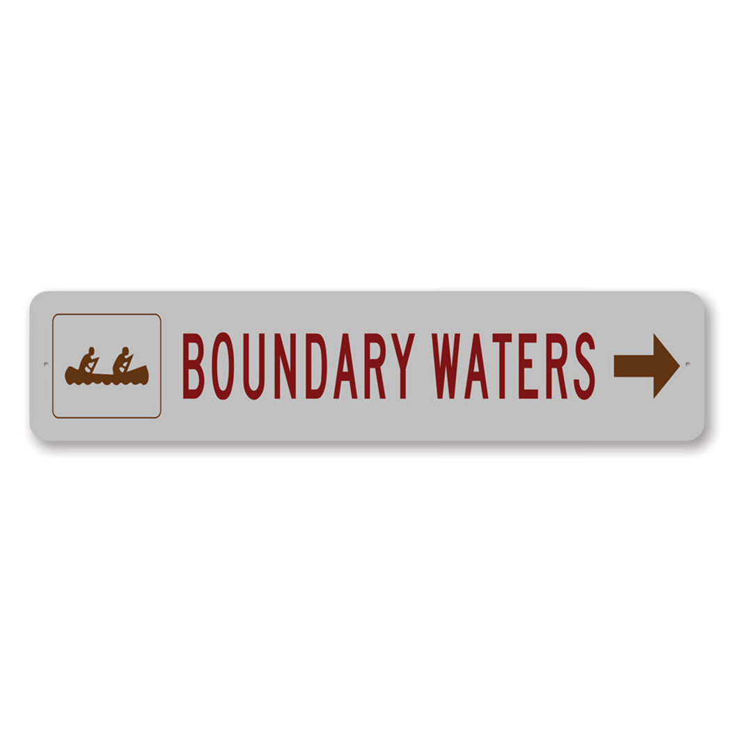 Boundary Canoe And Kayak Waters Sign