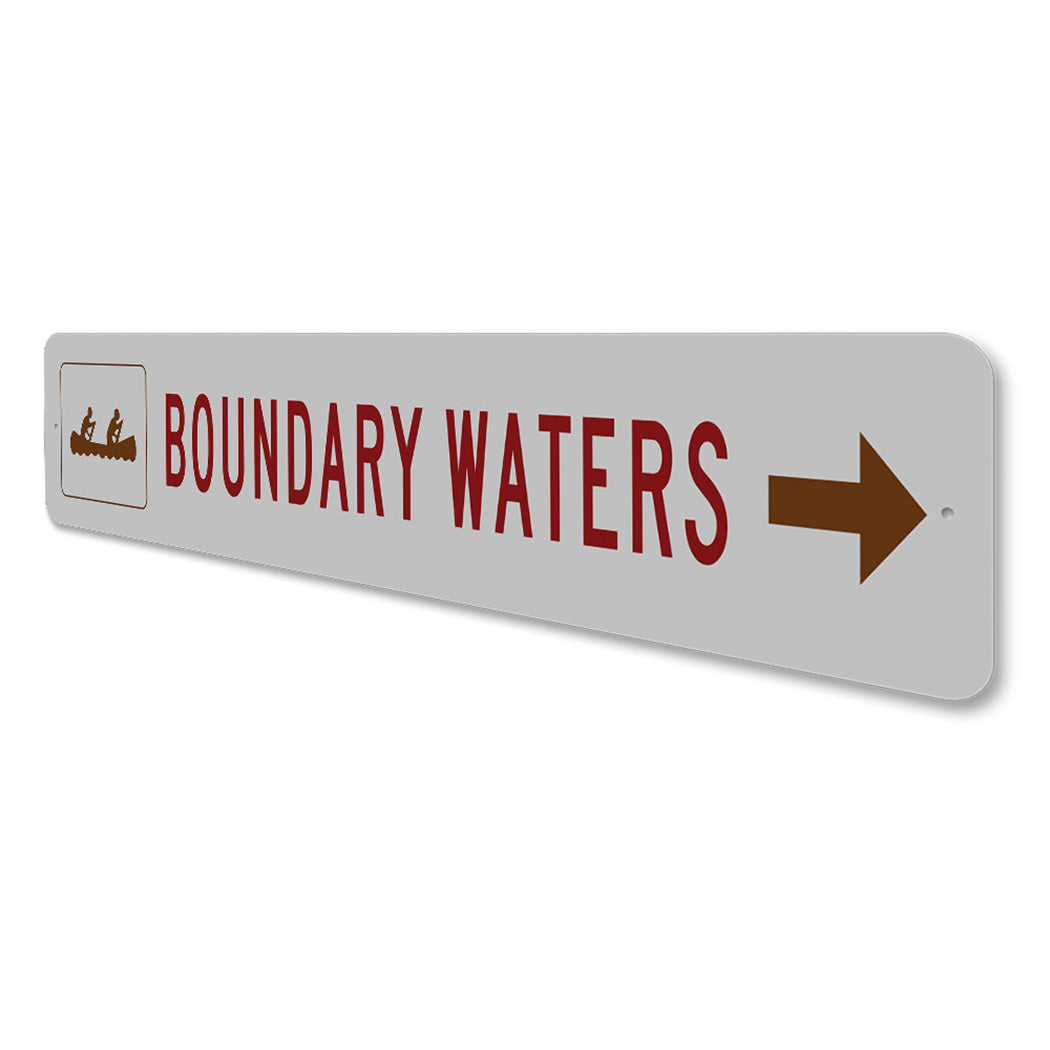 Boundary Canoe And Kayak Waters Sign
